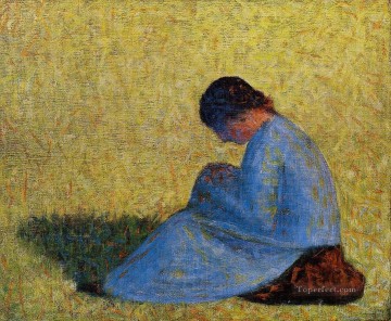 1883 Pintura Art%c3%adstica - campesina sentada en la hierba 1883